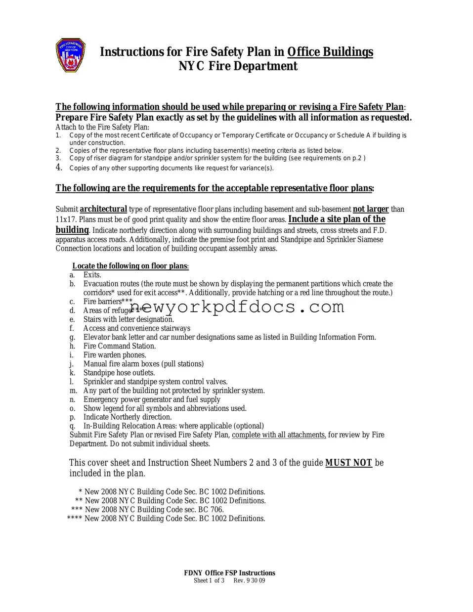 Free Fire Safety Plan Nyc Form