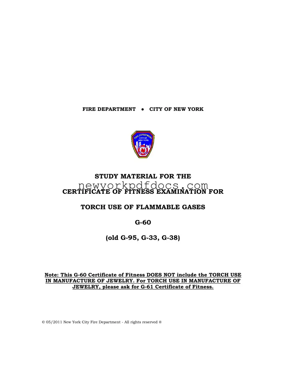 Free Hot Work License Nyc Form