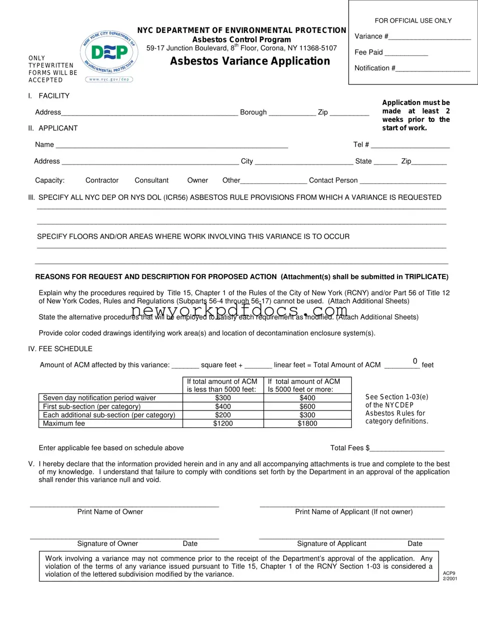 Free New York Acp9 Form