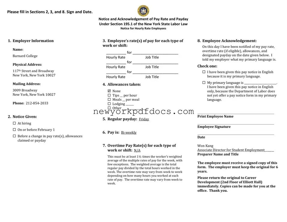 Free Ny Notice Form