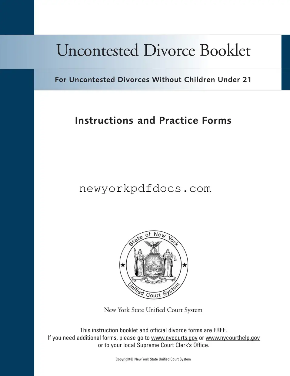 Free Ny Uncontested Form