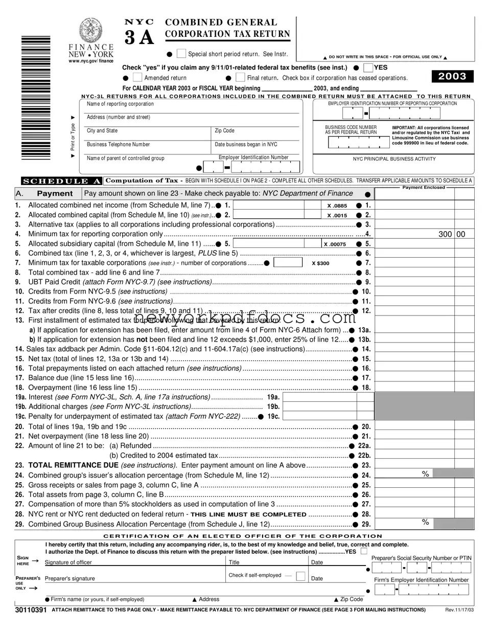 Free Nyc 3A Form