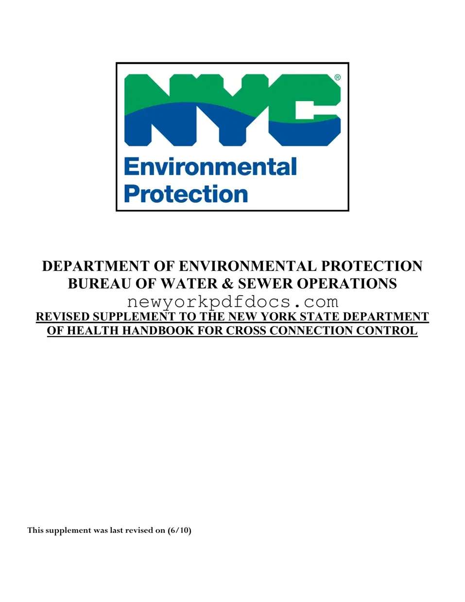 Free Nyc Dep Backflow Form