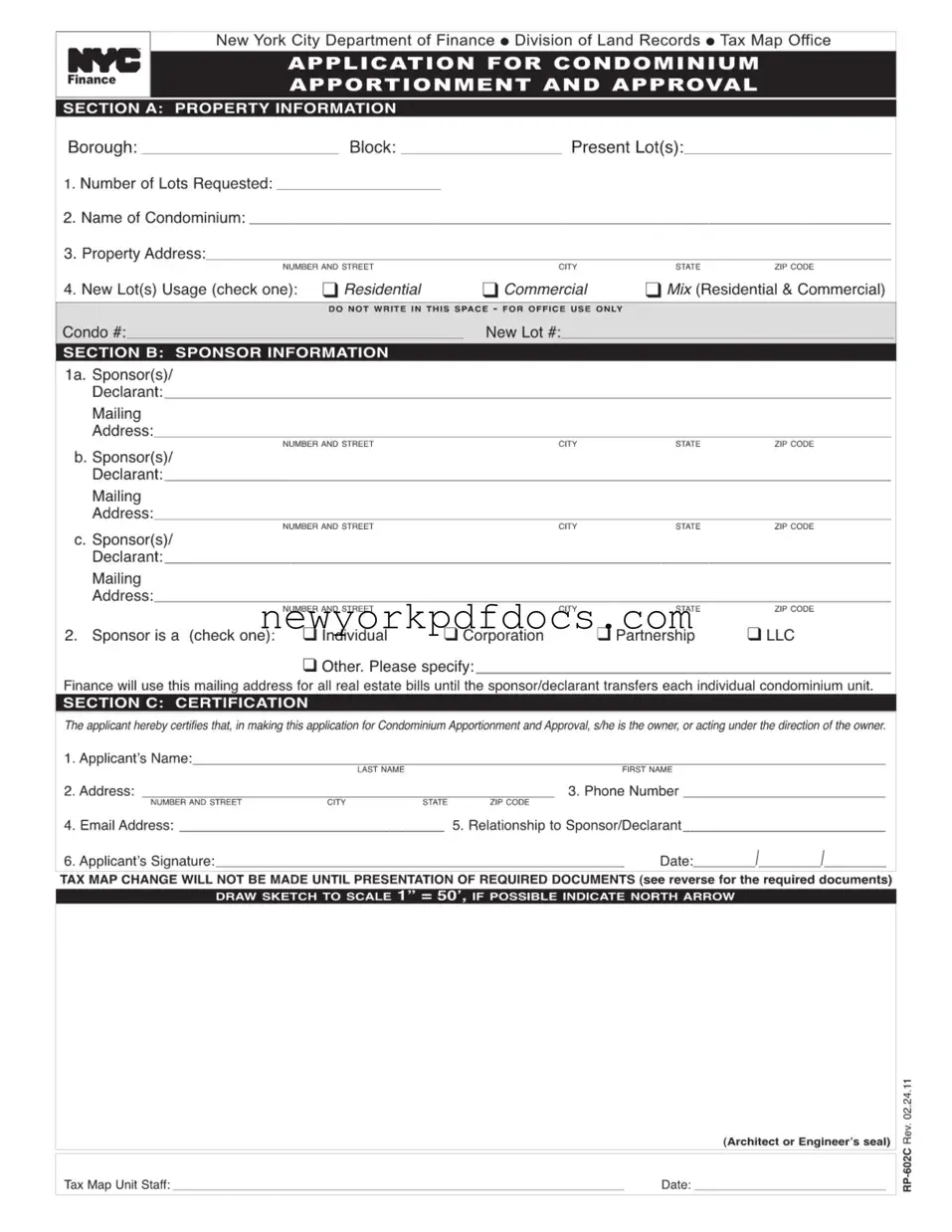 Free Nyc Rp 602C Form
