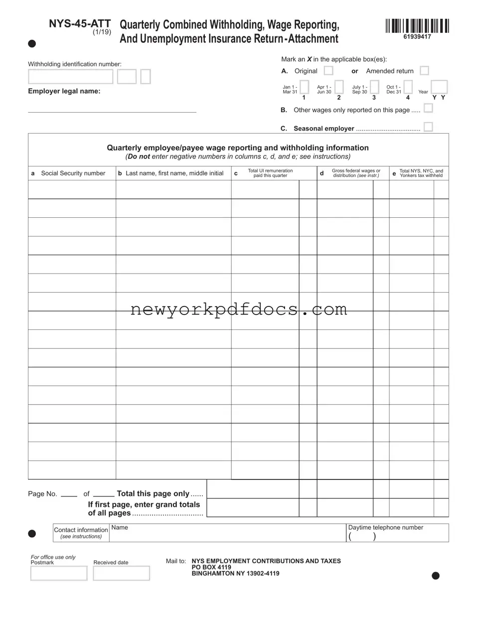 Free Nys 45 Att Mn Form