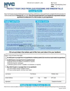 Free Annual Notice Nyc Form