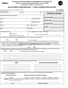 Free New York Btd 1 Form
