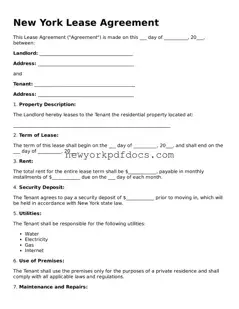 Valid  Lease Agreement Document for New York