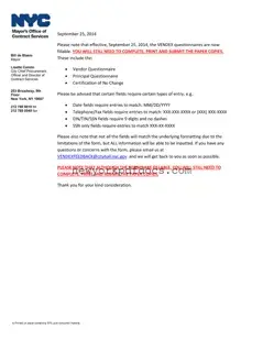 Free New York Questionnaire Form