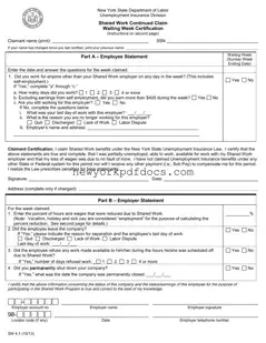 Free Ny Labor Unemployment Form