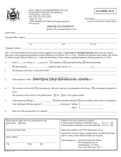 Free Ny M 11 Form