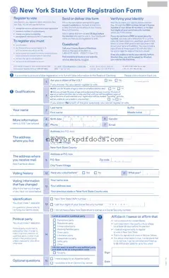 Free Ny Voter Registration Form