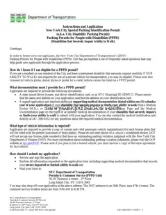 Free NYC disability parking permit Form