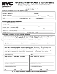 Free Nyc Water Billing Form