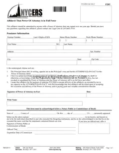 Free Nycers F203 Form