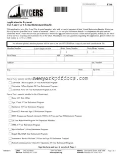 Free Nycers F266 Form