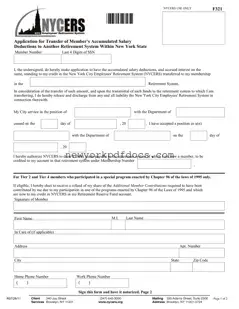 Free Nycers F321 Form