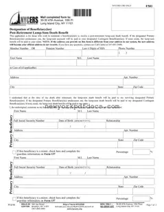 Free Nycers F501 Form