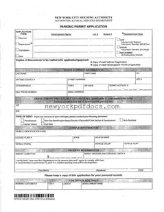 Free Nycha Parking Permit Form