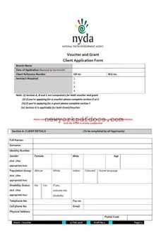 Free Nyda Application Form