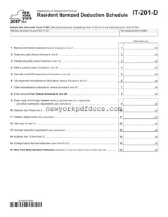 Free Nys It 201 D Form