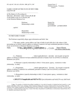 Free Petition For Modification Ny Gf 17 Form